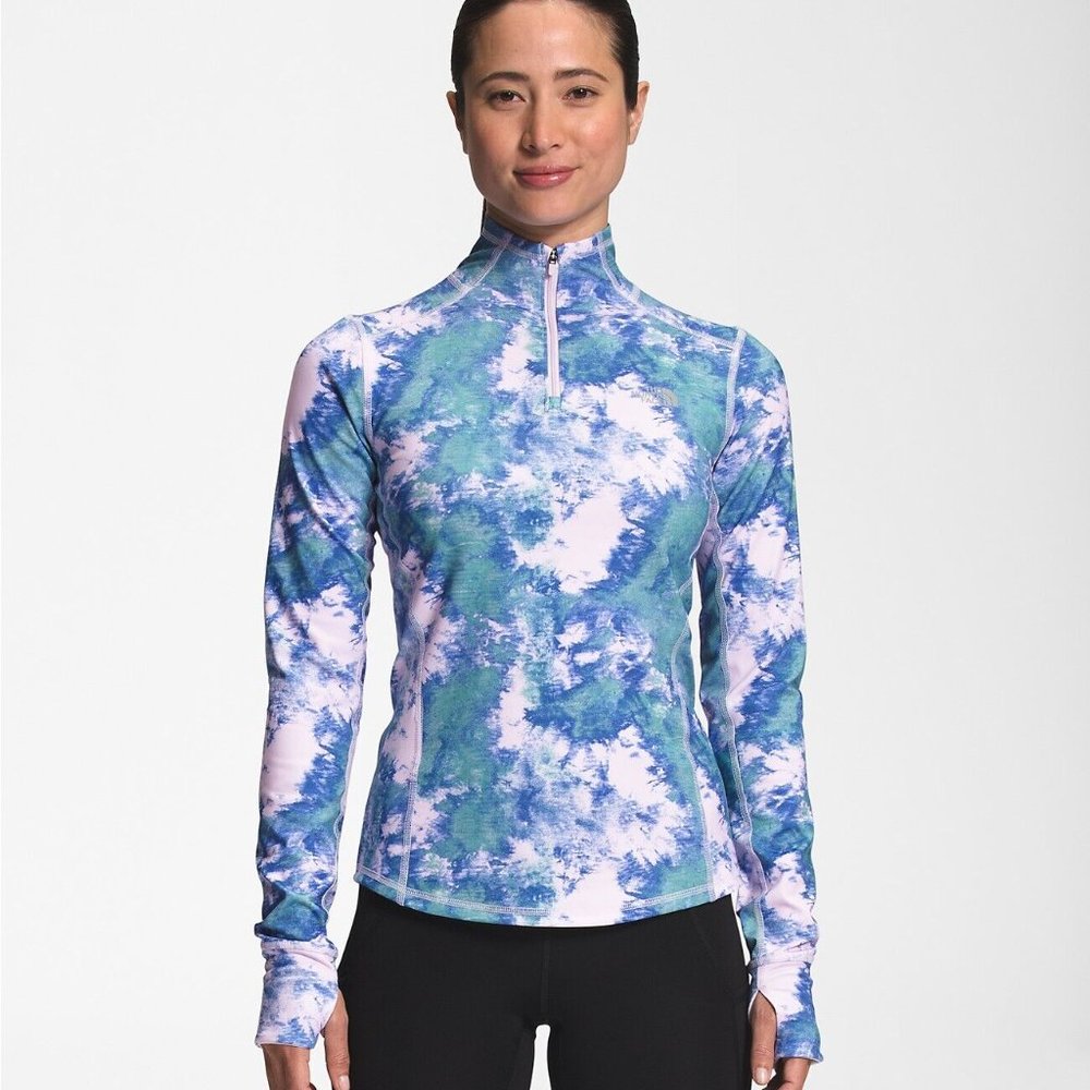 The North Face Printed Winter Warm Essential Quarter Zip NWT